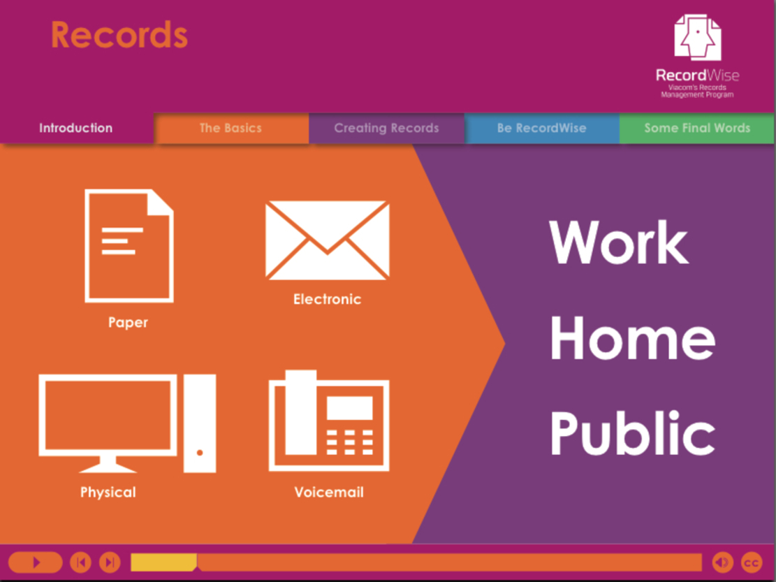 RECORDS MANAGEMENT – INTERACTIVE TUTORIAL
    